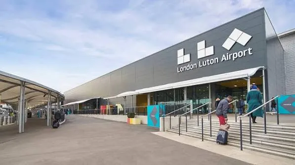 London Luton Airport terminal entrance